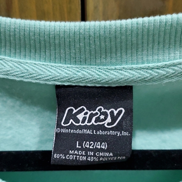 Nintendo 1993 Hal Laboratories Mint Green Graphic Sweatshirt Size Large Gamers - Picture 2 of 9